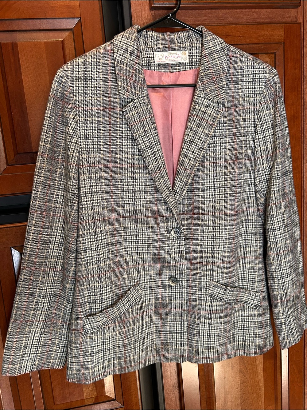 ✨ VINTAGE 1970s Young Pendleton 100% Virgin Wool Plaid Blazer Jacket, SM✨
